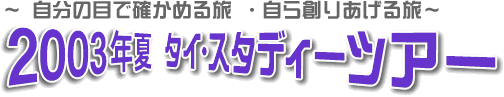 �����̖ڂŊm���߂闷�E����n�肠���闷�@2003�N�ā@�^�C�E�X�^�f�B�[�c�A�[