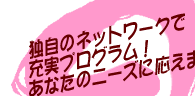�Ǝ��̃l�b�g���[�N�ŏ[���v���O�����I���Ȃ��̃j�[�Y�ɉ����܂�